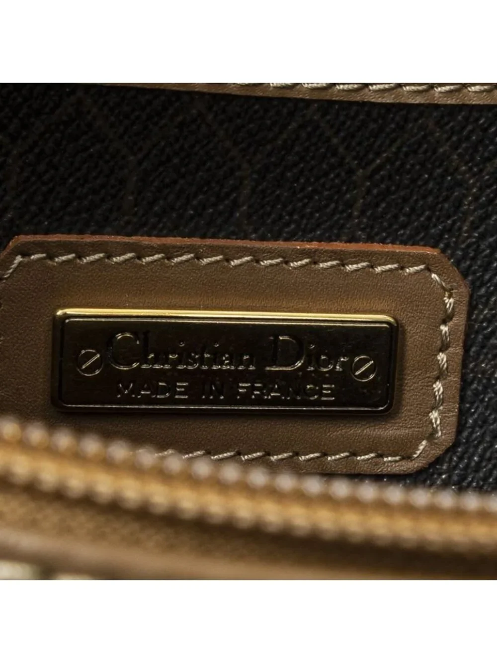 Dior Vintage Small Travel Boston Dark Gray Brown Honeycomb Canvas Shoulder Bag - Picture 10 of 10